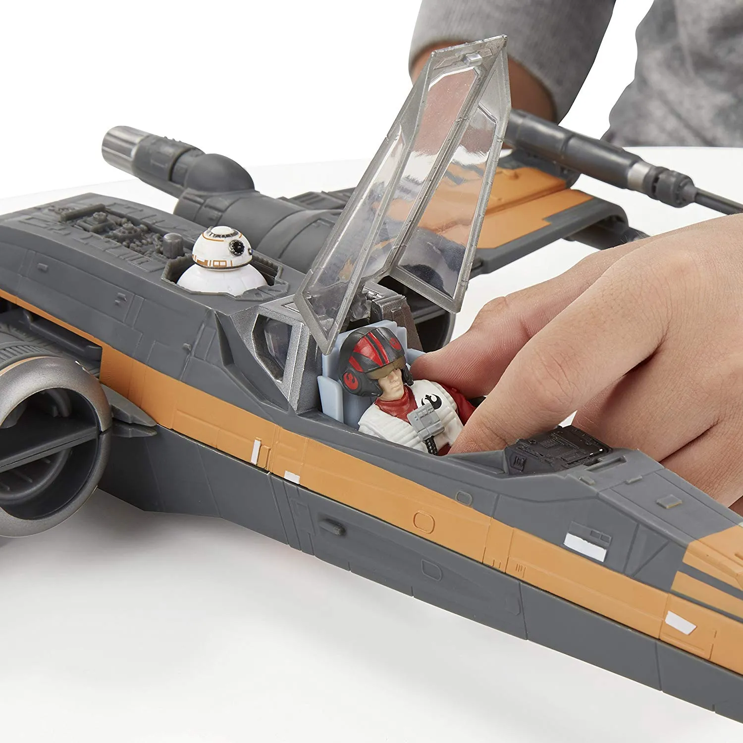12" Inch X-Wing Star Wars Vehicle Jedi Poe Dameron & 3.5" Fighter Figure Set Disney Hasbro