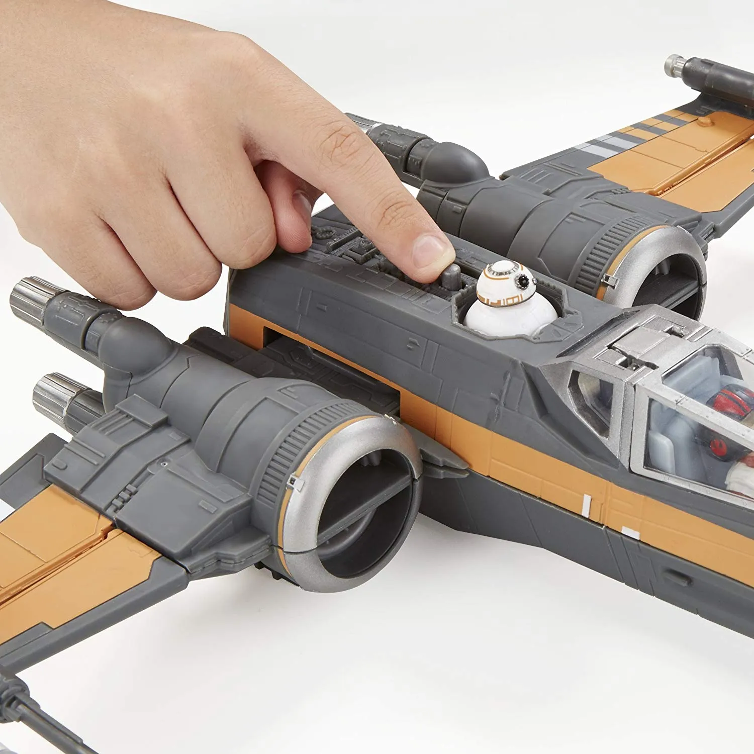 12" Inch X-Wing Star Wars Vehicle Jedi Poe Dameron & 3.5" Fighter Figure Set Disney Hasbro