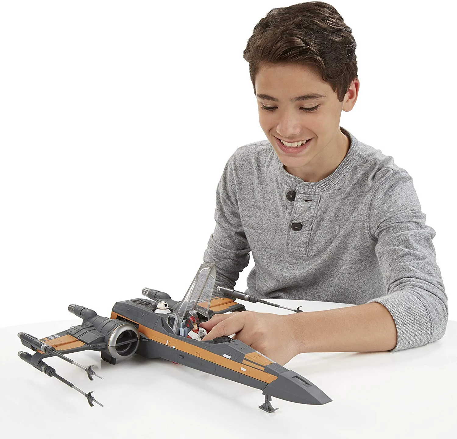 12" Inch X-Wing Star Wars Vehicle Jedi Poe Dameron & 3.5" Fighter Figure Set Disney Hasbro