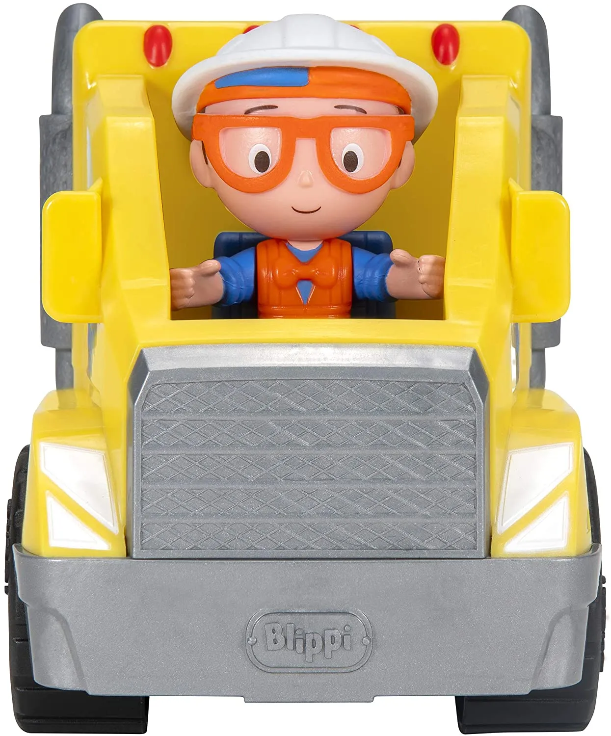 Blippi Cement Truck - Mini Vehicle with Freewheeling Features Including 2” Character Toy Figure Construction Worker
