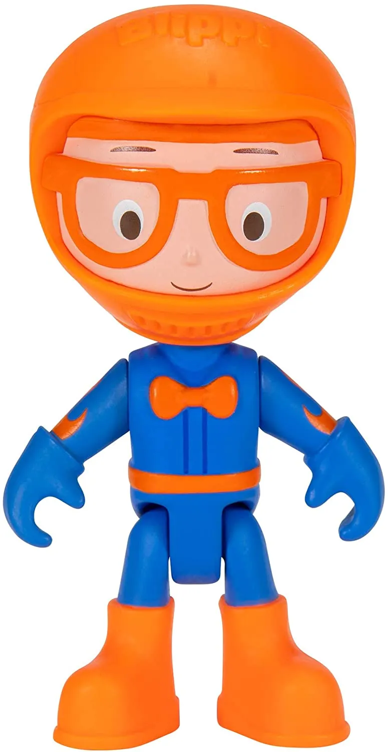 Blippi Monster Truck Mobile - Mini Vehicle with Freewheeling Features Including 2” Character Toy Figure and Cool Hydraulics