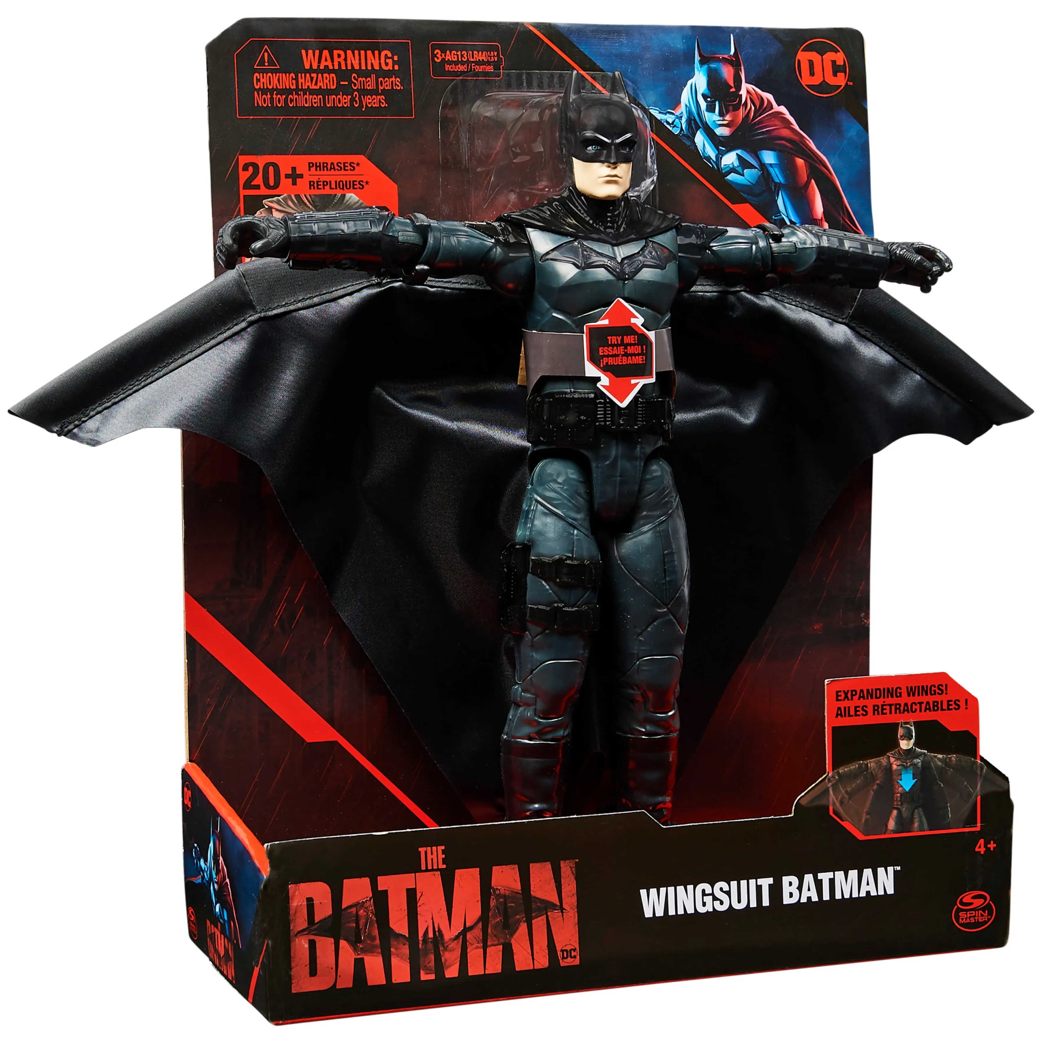 DC Comics Batman 12-inch Wingsuit Action Figure with Lights and Sounds