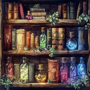 Enchanted Potion Shelf Diamond Painting Kit