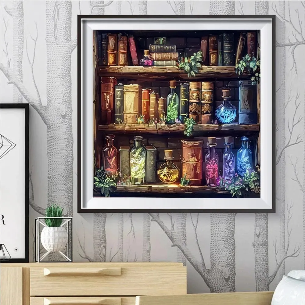 Enchanted Potion Shelf Diamond Painting Kit