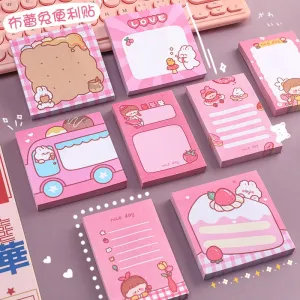 Pink Kawaii Stationery Sticky Notes