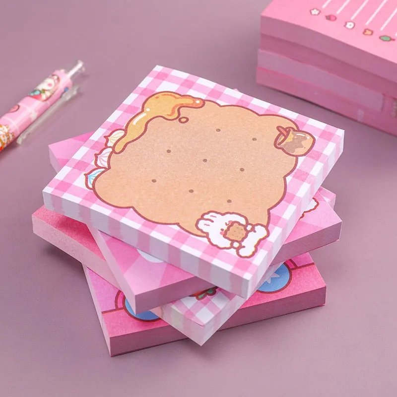Pink Kawaii Stationery Sticky Notes